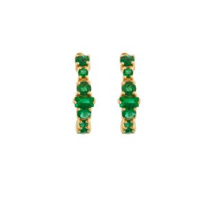 Emerald Rivulet Spread Round Hoops