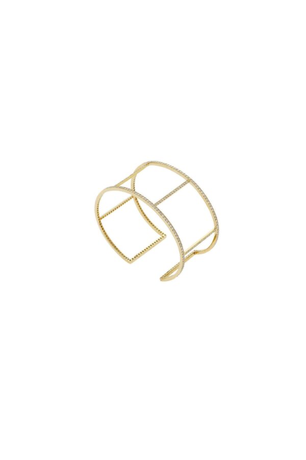 Gold and Diamond Wire Cuff