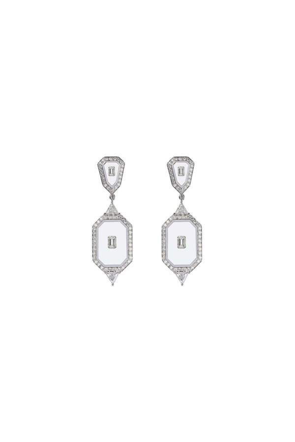 Universe Trillion White Diamond Earrings